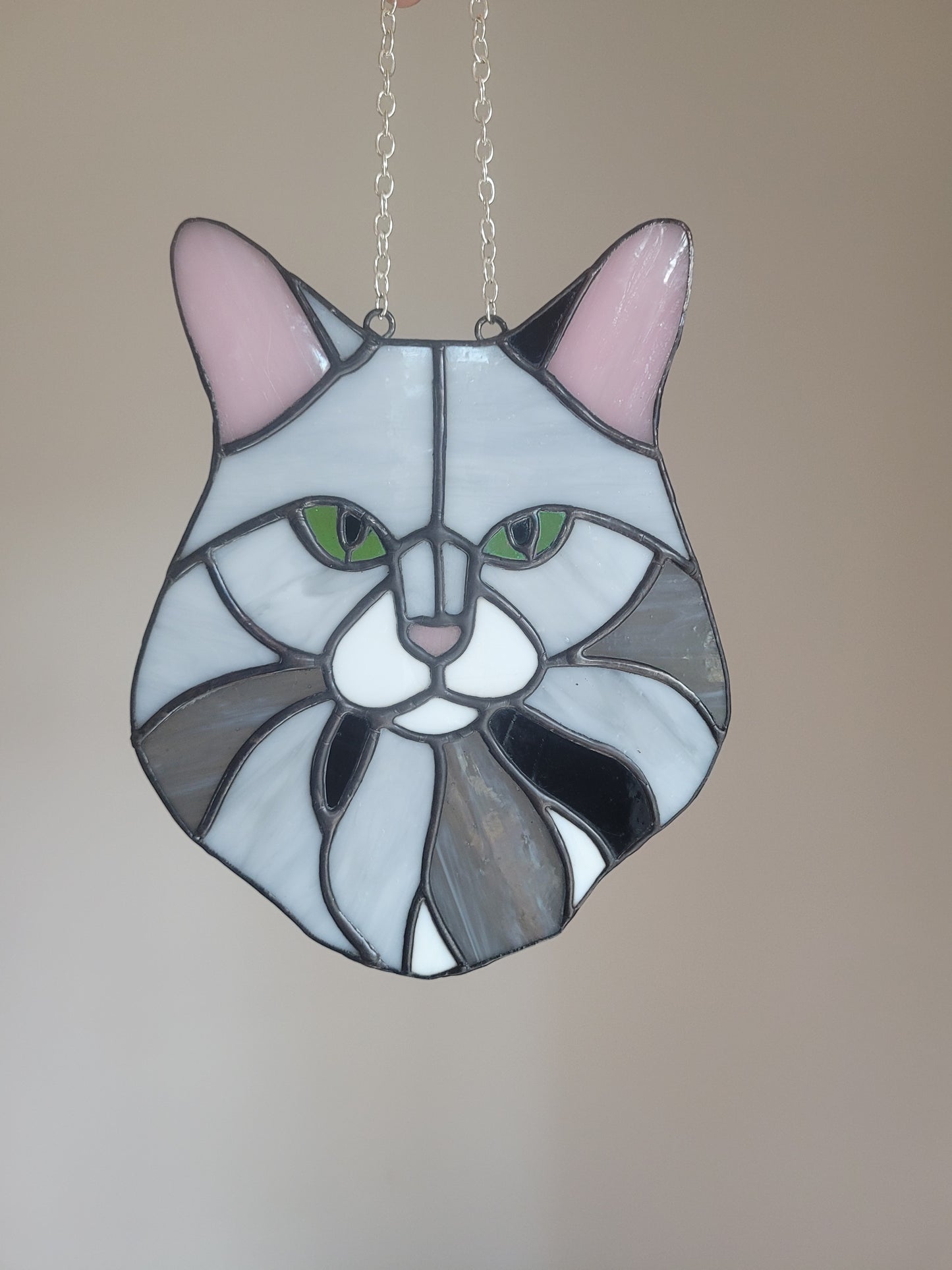 Custom Pet Portrait,Stained Glass Pet Face