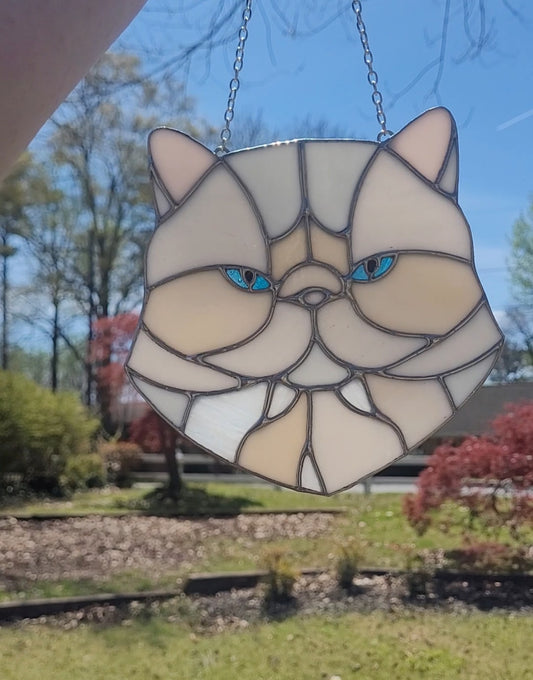 Custom Pet Portrait,Stained Glass Pet Face